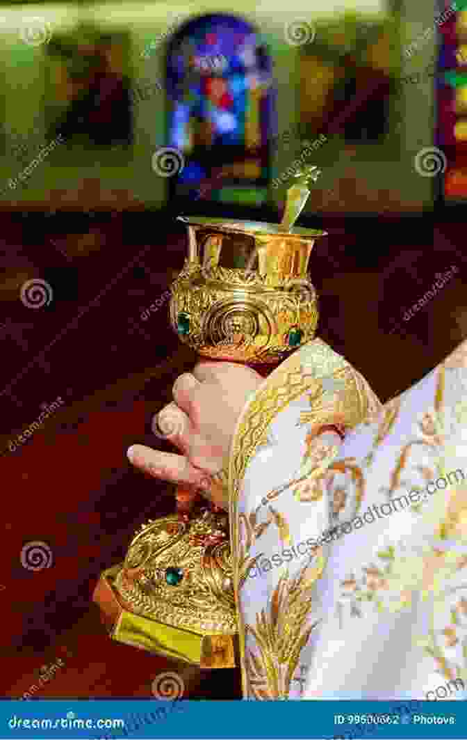 A Close Up Image Of A Consecrated Host In A Golden Chalice During A Catholic Mass The Eucharist: Bodies Bread Resurrection: Bodies Bread And Resurrection