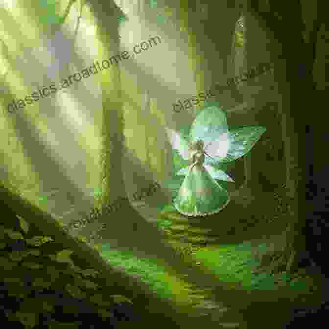 A Delicate Fairy Perched On A Flower Amidst A Lush Forest Green Witchcraft: Folk Magic Fairy Lore Herb Craft