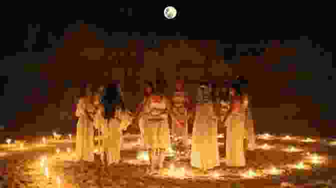 A Group Of People Performing A Ritual Under The Moonlight Green Witchcraft: Folk Magic Fairy Lore Herb Craft