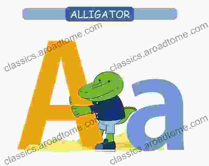 Adorable Alligator Illustration Learn The ABCs With Animals