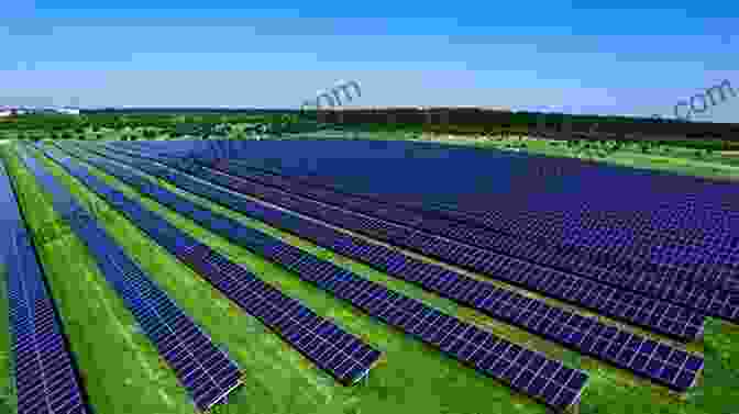 Aerial View Of A Large Scale Photovoltaic Array Photovoltaics For Commercial And Utilities Power Generation