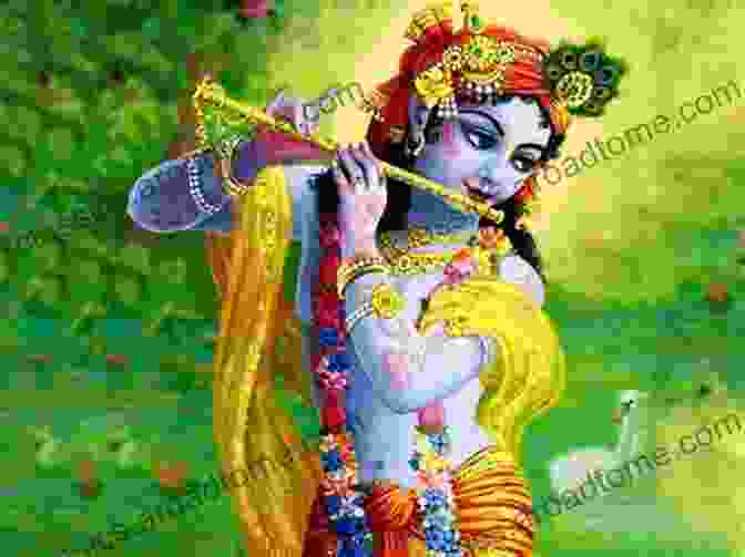 An Image Of Lord Krishna Playing The Flute Sri Krishna Duryodhana Gireesh Haridas