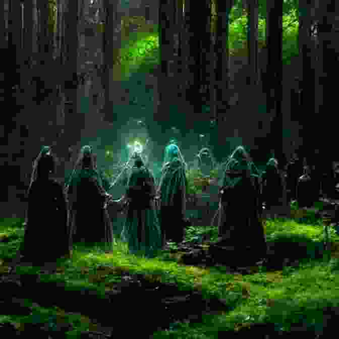 Druid Performing A Sacred Fire Ritual In A Forest Sacred Fire Holy Well: A Druid S Grimoire