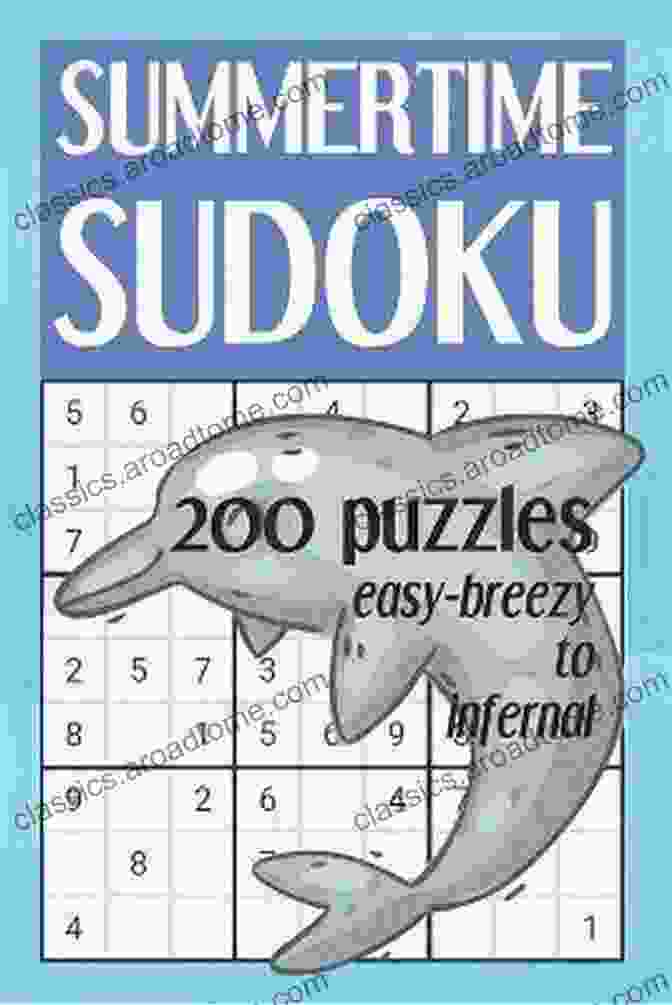 Summertime Sudoku Puzzle Book Cover With Tropical Background Summer Time Sudoku: Sudoku Puzzle Of 250 Brain Teasing Puzzles (Summertime Sudoku 1)